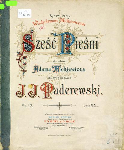 Szesc piesni do slow Adama Mickewicza