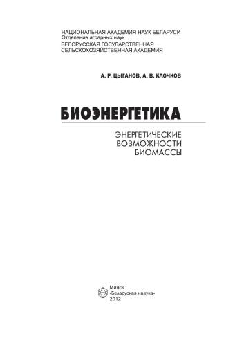Биоэнергетика: энергетические возможности биомассы