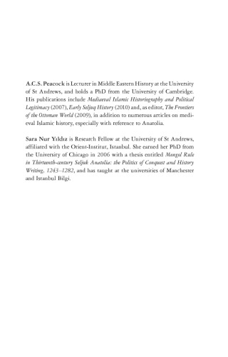 The Seljuks of Anatolia: Court and Society in the Medieval Middle East
