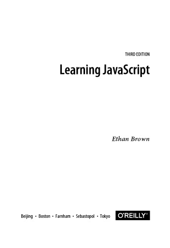 Learning JavaScript