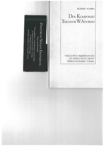 Der Komponist, Theodor W. Adorno
