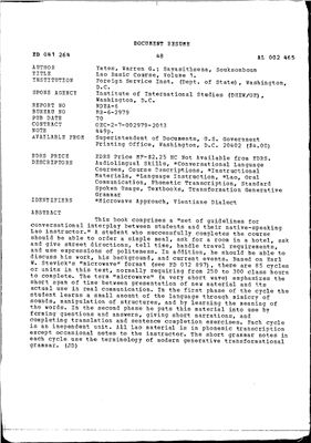 Lao Basic Course, Volume 1