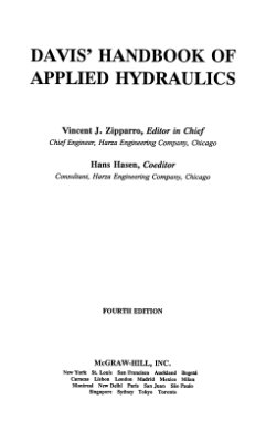 Davis' handbook of applied hydraulics - Fourth edition