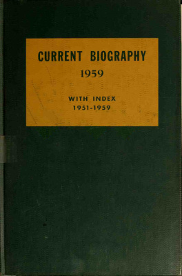 Current Biography Yearbook 1959