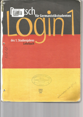 Login 1. Deutsch für Germanistikstudenten