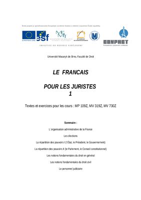 Le Français pour les juristes