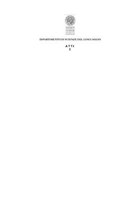 Atti della Giornata di Linguistica Latina