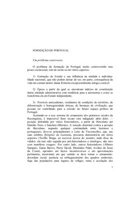 Formação de portugal