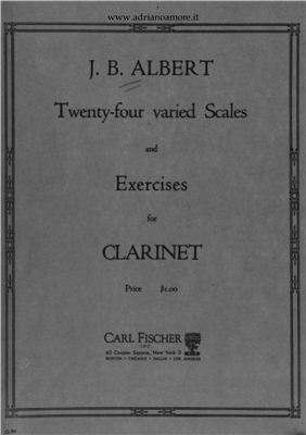 Twenty-four varied Scales and exercises for clarinet