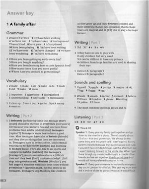 Complete First 2015 Answer Key for the Workbook