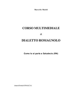 Corso multimediale di dialetto Romagnolo