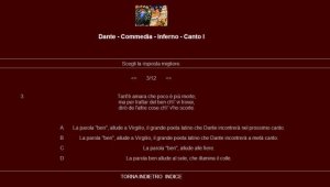 Gioco - percorso sul Primo Canto della Commedia. Livello superiore
