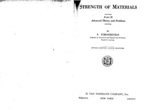 Strength Of Materials. Parts II
