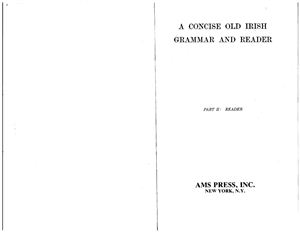 A historical reader of Old Irish