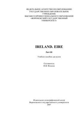 Ireland. Eire. Part III