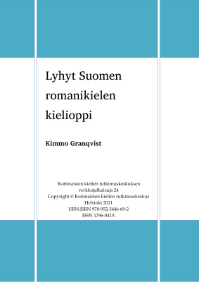 Lyhyt Suomen romanikielen kielioppi (Краткая грамматика языка цыган Финляндии)