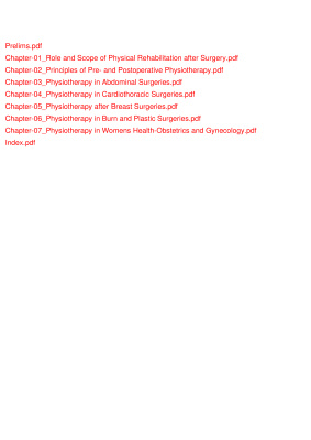 Textbook of Physiotherapy in Surgical Conditions