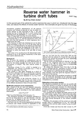 Reverse Water Hammer in Turbine Draft Tubes Part II - WP&DC Issue March 1975