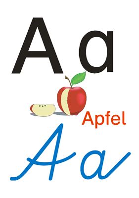 Немецкий алфавит в картинках
