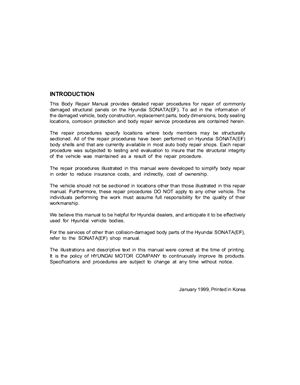 Hyundai Sonata IV Body Repair Manual