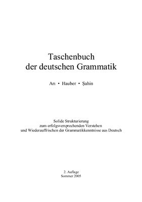 Taschenbuch der deutschen Grammatik