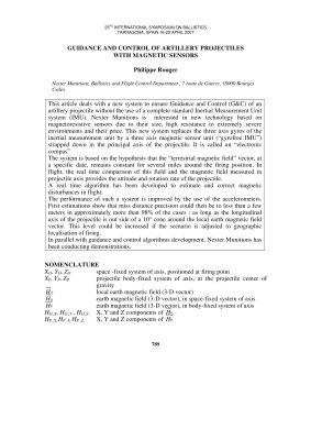 Guidance and control of artillery projectiles with magnetic sensors