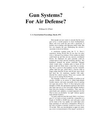 Gun Systems? For Air Defense?