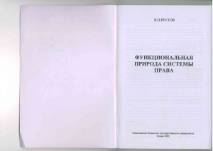 Функциональная природа системы права