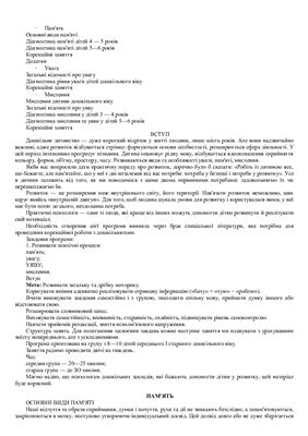 Корекційні заняття з розвитку психічних процесів у дітей 4-6 років