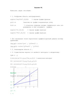 Интегрирование в среде MatLab