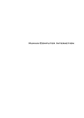 Human-Computer Interaction