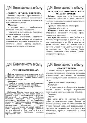 Картотека - дидактические игры по ОБЖ