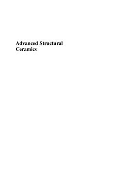 Advanced Structural Ceramics (Part 1)
