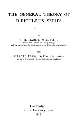 The general theory of Dirichlet's series