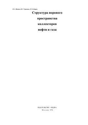 Структура порового пространства коллекторов нефти и газа