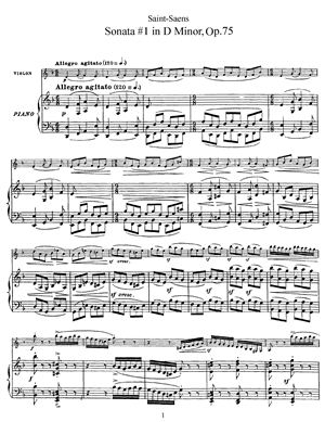 Соната для скрипки и фортепиано №1 ре минор op.75