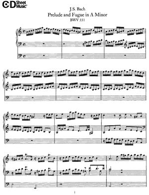Прелюдия и Фуга Ля Минор (BWV 551)