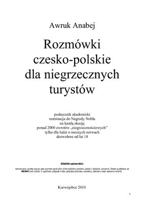 Rozmówki czesko-polskie dla niegrzecznych turystów