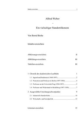 Alfred Weber Ein vielseitiger Standortökonom