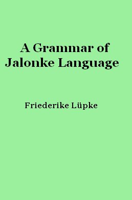 A Grammar of Jalonke Language
