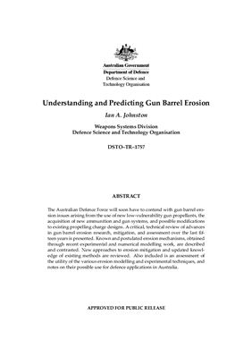 Understanding and predicting gun barrel erosion