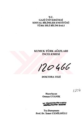 Kumuk Türk ağızları incelemesi