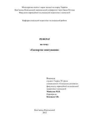 Експертне опитування