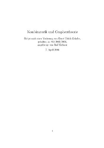 Kombinatorik und Graphentheorie 001