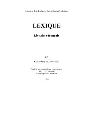 Lexique kɔ́ɔnzime-français