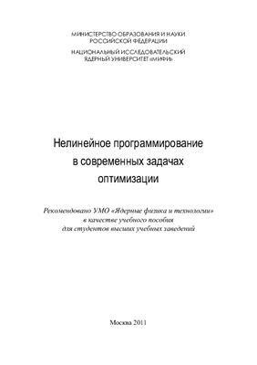 Нелинейное программирование в современных задачах оптимизации