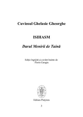 Isihasm - Darul Menirii de Taină