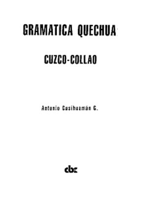 Gramática Quechua Cuzco-Collao