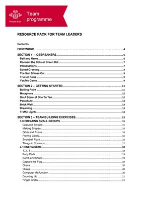 Resource Pack for Team Leaders