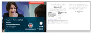 ACCA F5 Performance Management 2015 Pass Cards